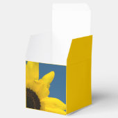 Gele Zonnebloem en Blauwe Hemel Bruiloft Bedankdoosjes (Geopend)