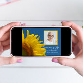 Gele Zonnebloem en Blauwe Hemel Viering van het Le Kaart