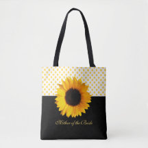 Gele zonnebloem en Canvas tas van Stippen
