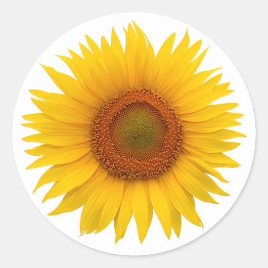Gele Zonnebloem envelop Seal Stickers (Voorkant)