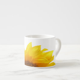 gele zonnebloem espresso kop