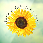 Gele zonnebloem Fabulous Day Window Cling Raamsticker (Vel 3)
