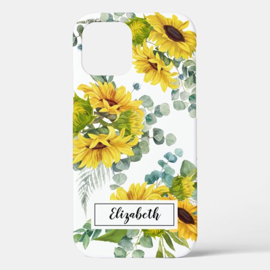 Gele zonnebloem Floral OtterBox iPhone Case (Achterkant)