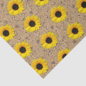 Gele zonnebloem, gesimuleerd, gebrand tissuepapier (Detail)