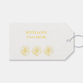 Gele Zonnebloem Gift Labels Cadeaulabel (Voorkant (Horizontaal))