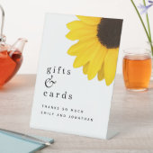 Gele Zonnebloem Gifts Cards Wedding Reclamebord Met Voetstuk (Insitu)