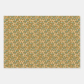 Gele Zonnebloem Gingham Wrapping Paper Set (Voorkant)