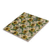 Gele Zonnebloem Krantenkrant Dragonfly Tegeltje (Zijkant)