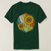 Gele zonnebloem Lover Gardener Retro Sunshine Sun T-shirt (Design voorkant)