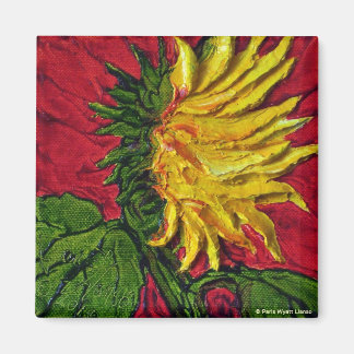 Gele zonnebloem Magnet Magneet