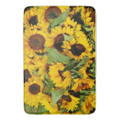 Gele Zonnebloem Memory Foam Badmat (Voorkant Verticaal)