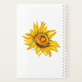 Gele zonnebloem met gepersonaliseerd monogram planner (Achterkant)