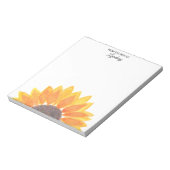 Gele zonnebloem notitieblok (Gedraaid)
