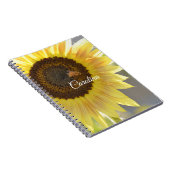 Gele zonnebloem notitieboek (Rechterzijde)