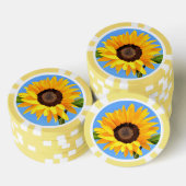 Gele Zonnebloem Poker Chips (Opstapeling)