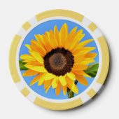 Gele Zonnebloem Poker Chips (Achterkant)