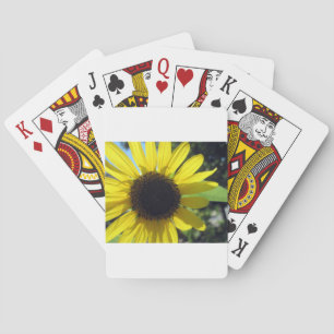 Gele zonnebloem pokerkaarten