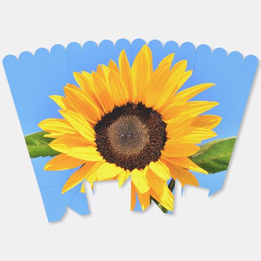 Gele Zonnebloem Popcorn Box Bedankdoosjes (Ongevouwen)