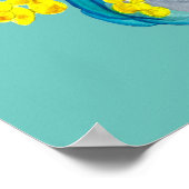 Gele zonnebloem poster (Hoek)