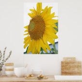 gele zonnebloem poster (Keuken)
