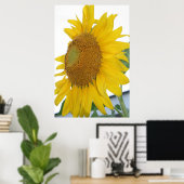 gele zonnebloem poster (Thuiskantoor)
