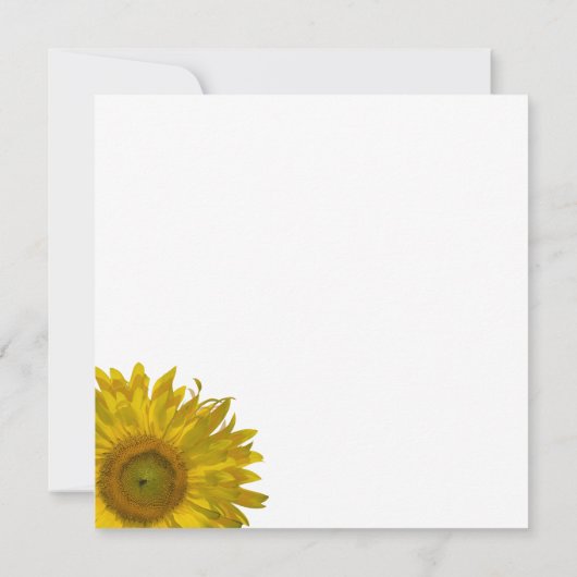 Gele zonnebloem Rand Weddenschap Kaart (Achterkant)