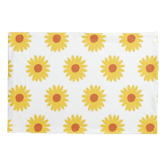 Gele Zonnebloem Retro Y2K Vet Speelse Bloemen Kussensloop (Achterkant)