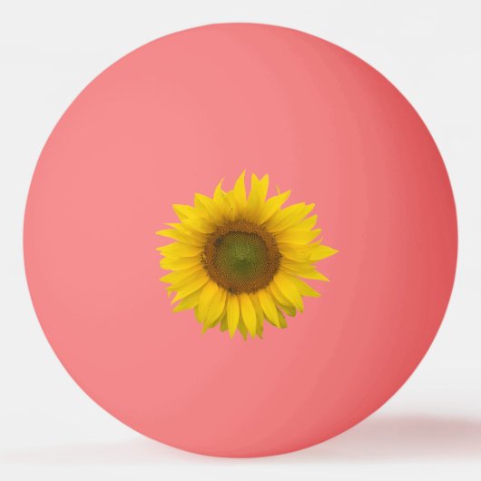 Gele zonnebloem Roze pingpongbal Pingpongballen (Achterkant)