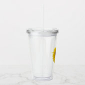 Gele zonnebloem Rustic Acryl Drinkbeker (Rechts)