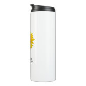 Gele zonnebloem Rustige botanische thermische trom Thermosbeker (Geroteerd rechts)