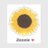 Gele zonnebloem sticker (Vel)