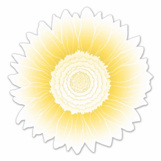 gele zonnebloem sticker (Voorkant)