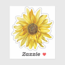  Gele Zonnebloem Sticker