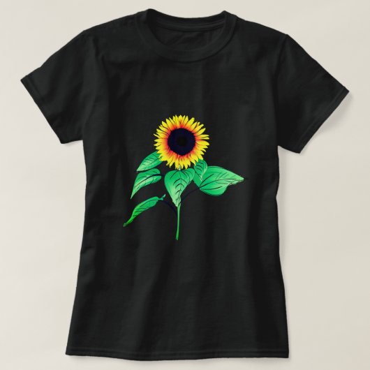 Gele zonnebloem T-Shirt (Design voorkant)