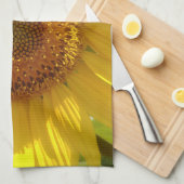 Gele zonnebloem theedoek (Quarter Fold)