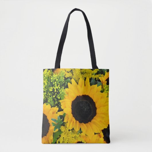 Gele zonnebloem tote bag (Voorkant)