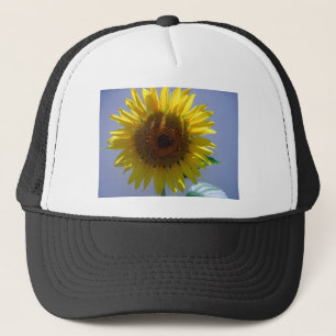 Gele zonnebloem trucker pet