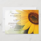 Gele Zonnebloem Uitnodiging tot het Weddenschap (Voorkant)