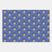 Gele zonnebloem verjaardag schattig botanisch cade inpakpapier vel (Voorkant 3)