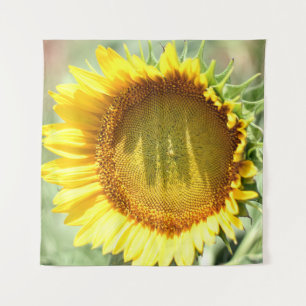 Gele zonnebloem wandkleed