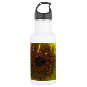 Gele zonnebloem waterfles