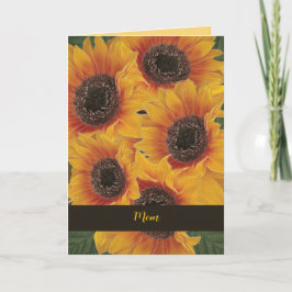 Gele Zonnebloem Ziel Moederdagkaart Kaart