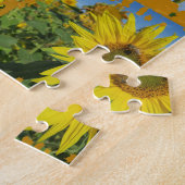gele zonnebloem zomer bloesem legpuzzel (Zijkant)