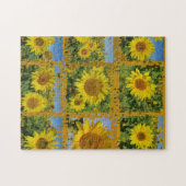 gele zonnebloem zomer bloesem legpuzzel (Horizontaal)