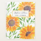 Gele zonnebloemen Aangepast Planner (Voorkant)