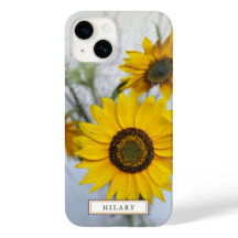 Gele zonnebloemen Aangepaste iPhone Case