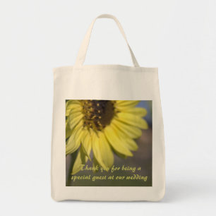 Gele zonnebloemen bedankt tote bag