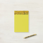Gele zonnebloemen Botanische Floral Print Post-it® Notes (Op bureau)