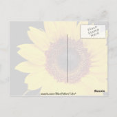 Gele zonnebloemen briefkaart (Achterkant)