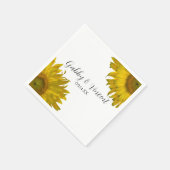 Gele zonnebloemen bruiloft servet (Hoek)